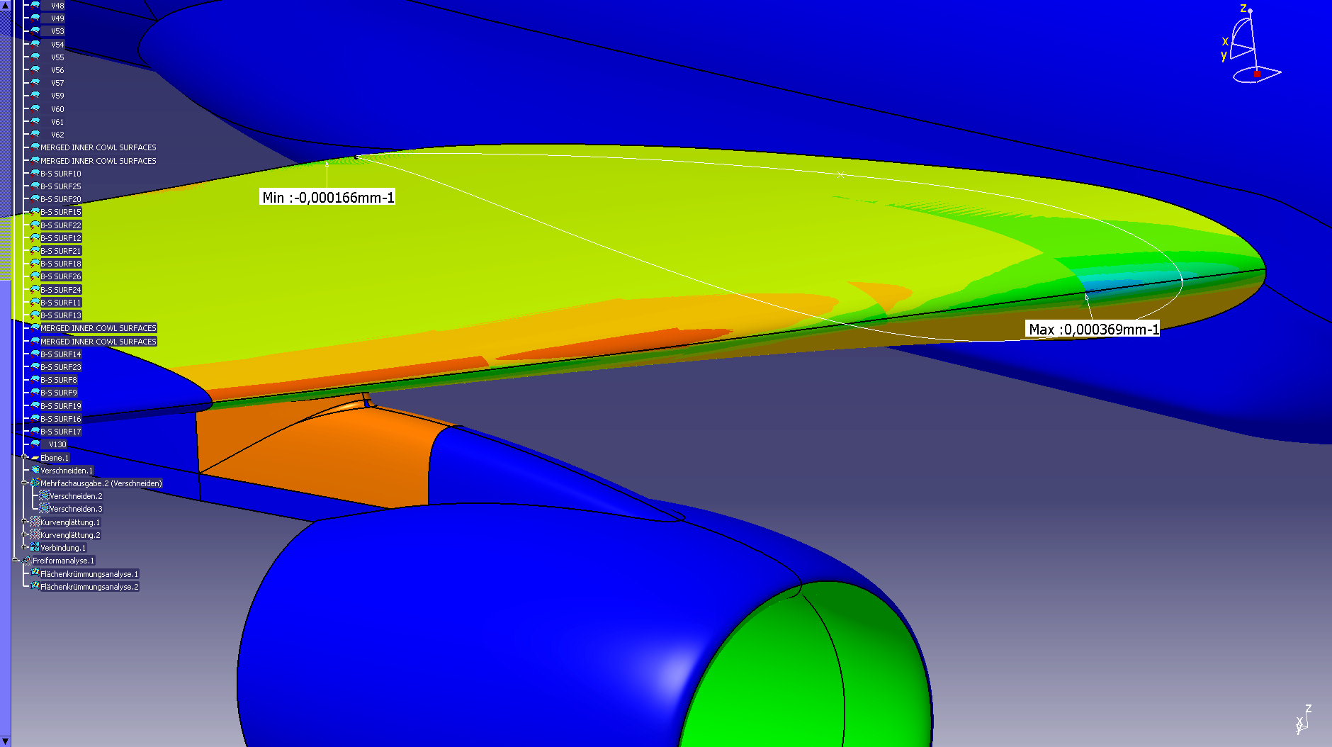 Image of CRM initial CAD curvature for DPW-6